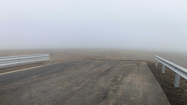 Konec dálnice D35 u Svitav. (18. prosince 2025)