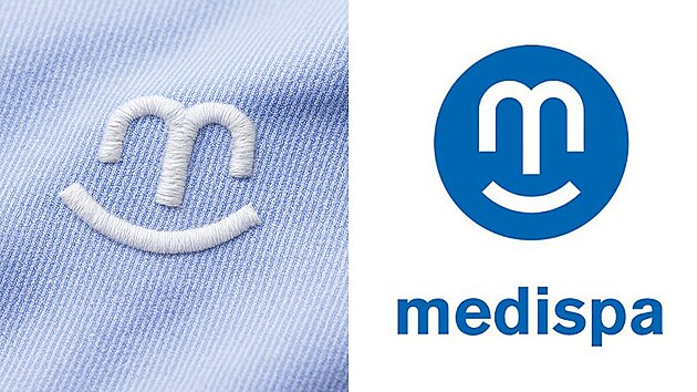 Podobné logo, jaké navrhl grafický designér a autor nové identity Martin Utíkal (vlevo), se už ve veřejném prostoru objevilo. Užívá jej zájmové sdružení Medispa.