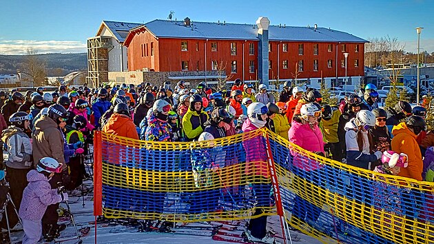 Lyžování ve Skiareálu Lipno. (30. prosince 2025)