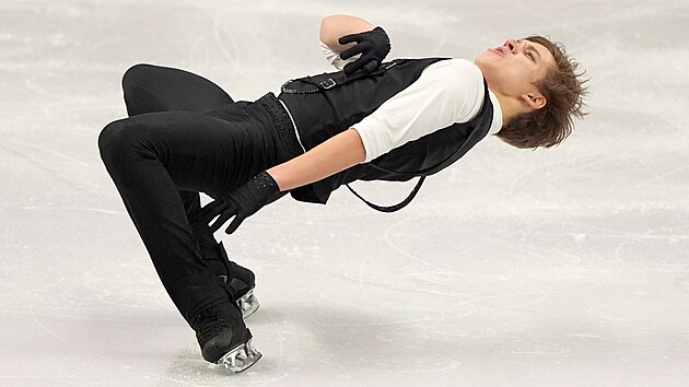 Georgii Reshtenko během volného programu na mistrovství Evropy