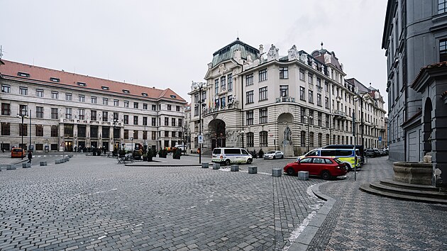 Na protest taxikářů proti chystané bezemisní vyhlášce kromě organizátora Petra Marka nikdo nedorazil (22. ledna 2026)