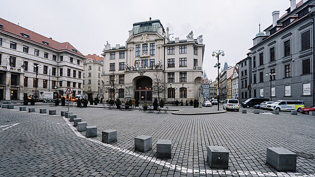 Na protest taxikářů proti chystané bezemisní vyhlášce kromě organizátora Petra Marka nikdo nedorazil (22. ledna 2026)