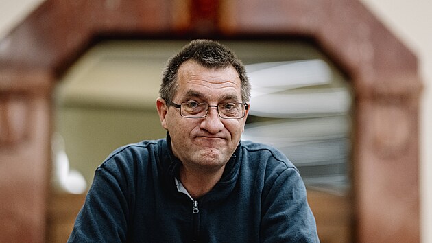 Organizátor protestu taxikářů proti chystané bezemisní vyhlášce Petr Marek na pražském magistrátu (22. ledna 2026)