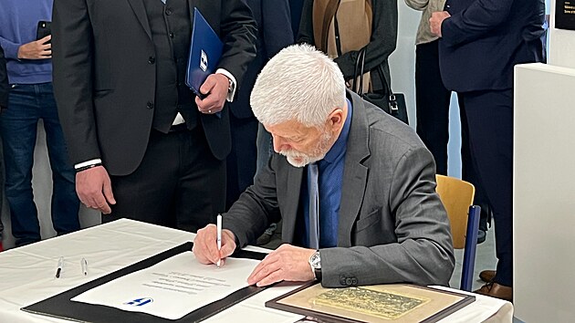 Prezident Petr Pavel zahájil návštěvu Olomouckého kraje v hejčínském gymnáziu. (22. ledna 2026)