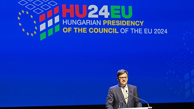 Maďarský vyslanec při Evropské unii Bálint Ódor (1. července 2024)