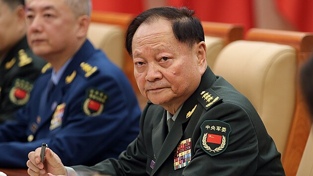 Nejvýše postavený generál čínské armády Čang Jou-sia (5. března 2025)