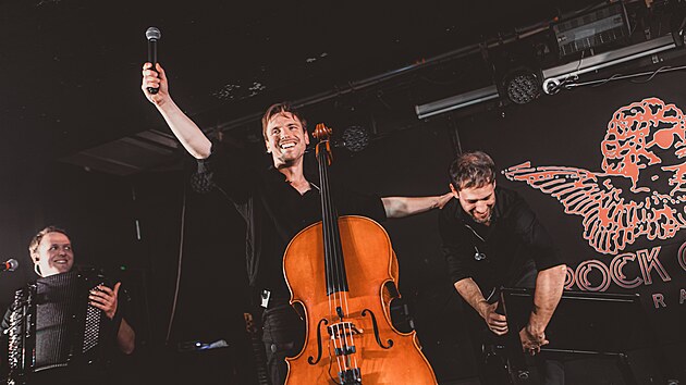 Pavel Čadek v klubu Rock Café Praha.