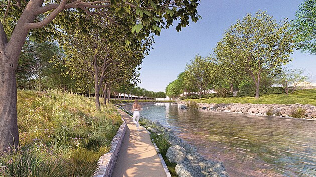 Projekt protipovodňové ochrany Dvora Králové počítá s betonovými zdmi, vysvahováním břehů i s náplavkou, herními prvky a odpočinkovou zónou.