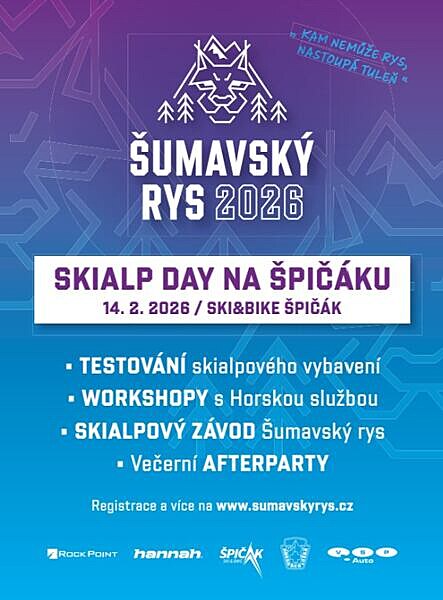 Závod Šumavský rys a celodenní skialp day na Špičáku