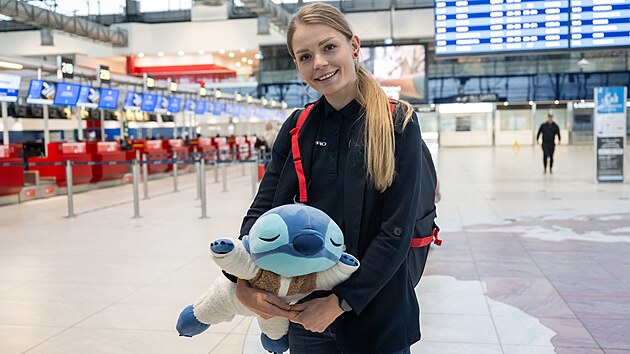 Nikola Zdráhalová před odletem na olympijské hry.