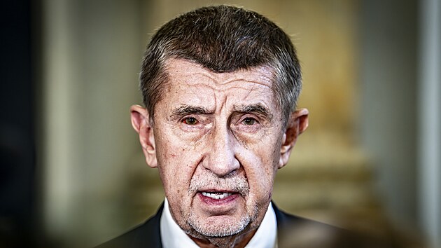 Andrej Babiš na tiskové konferenci po zasedání Bezpečnostní rady státu, kterého se zúčastnil i prezident Petr Pavel. (4. února 2026)