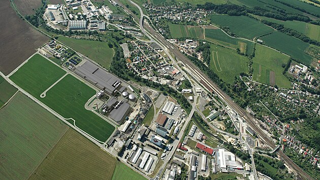 Vizualizace projektu papírny a spalovny firmy Wanemi v průmyslové zóně Zábřeha.