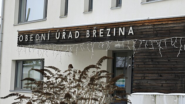 Obecní úřad obce Březina na Brněnsku nedaleko Křtin (únor 2026)
