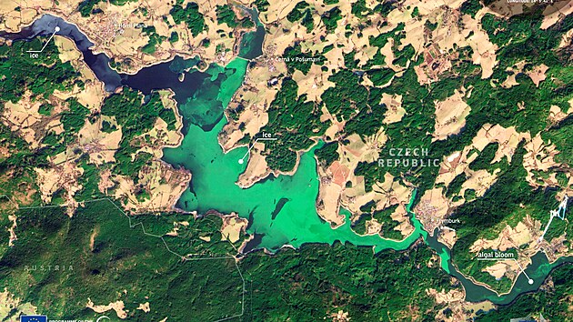 Snímek pořídila jedna z družic Copernicus Sentinel-2 18. prosince 2025.