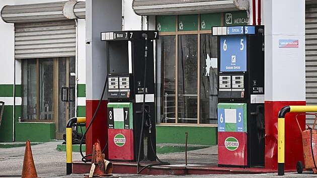 Čerpací stanice v Havaně (6. února 2026)