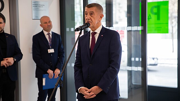 Předseda vlády Andrej Babiš při slavostním otevření pavilonu P4, který bude olomoucké nemocnici sloužit jako ambulatní pavilon Onkologické kliniky.