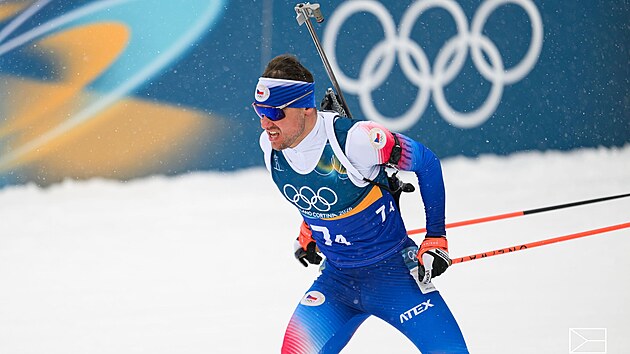 Finišmen české štafety Michal Krčmář.