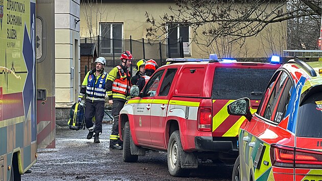 V areálu psychiatrické nemocnice v pražských Bohnicích hořelo. (18. února 2026)