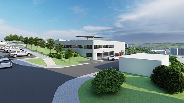 Vizualizace parkovacího domu, který vznikne v městské části Brno-Nový Lískovec u ulice Svážná.