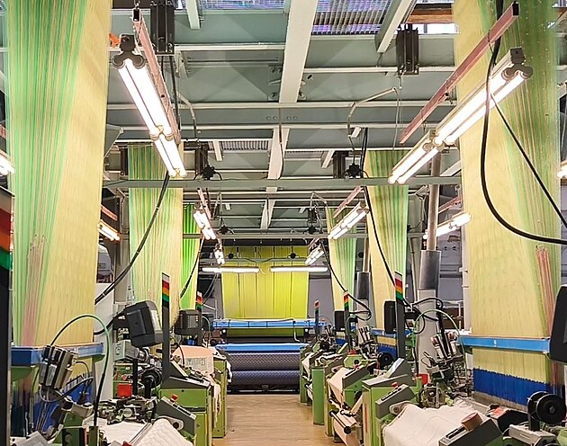 Současná tkalcovna společnosti