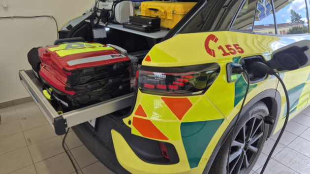 Volkswagen ID.4 v nejrychlejším provedení GTX si nyní pořídili českobudějovičtí záchranáři