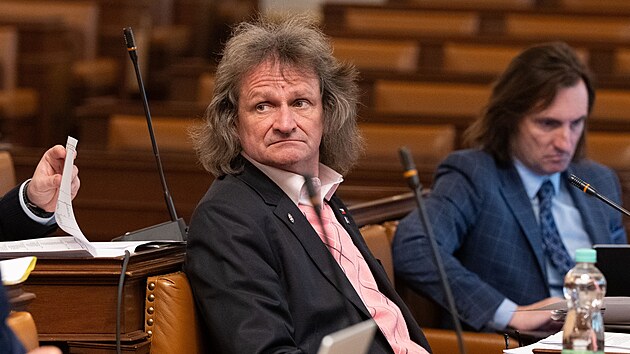 Poslanec SPD Miroslav &Scaron;evč&iacute;k při jedn&aacute;n&iacute; rozpočtov&eacute;ho v&yacute;boru Sněmovny (25. &uacute;nora 2026)