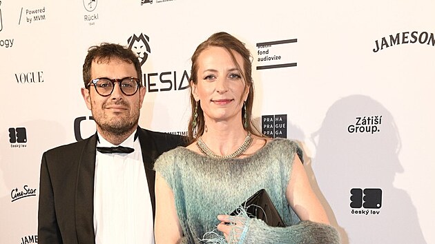 Giuseppe Mele a Anna Polívková na udílení cen Český lev (14. března 2026)