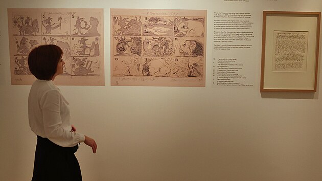 Galerie výtvarného umění v Ostravě vystavuje grafiky slavného španělského malíře Pabla Picassa z roku 1937. (19. března 2026)