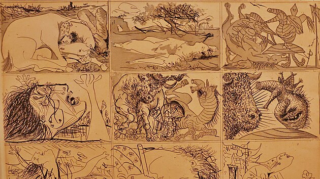 Galerie výtvarného umění v Ostravě vystavuje grafiky slavného španělského malíře Pabla Picassa z roku 1937. (19. března 2026)