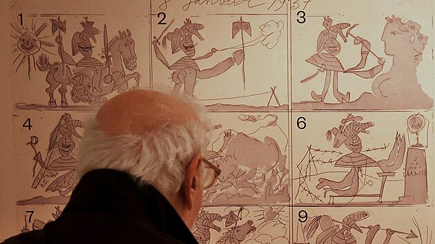 Galerie výtvarného umění v Ostravě vystavuje grafiky slavného španělského malíře Pabla Picassa z roku 1937. (19. března 2026)