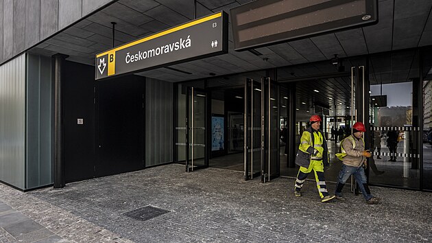 Po náročné rekonstrukci se znovu otevřela stanice metra Českomoravská. (20. března 2026)
