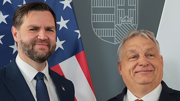 Maďarský premiér Viktor Orbán se v Budapešti v setkává s viceprezidentem USA J. D. Vancem. (7. dubna 2026)