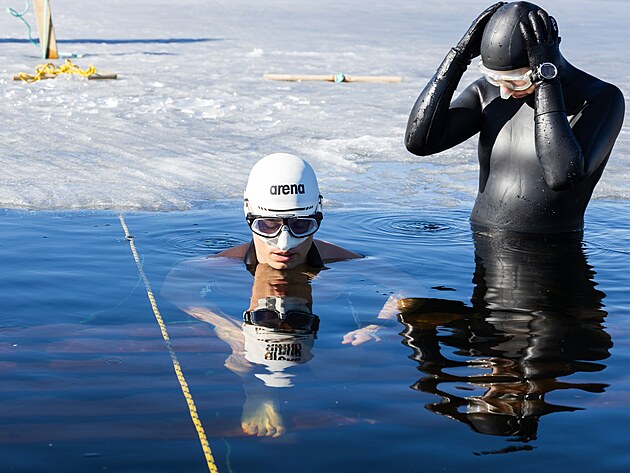 Český freediver David Vencl ve finské Jyväskylä, kde se koncem března neúspěšně...