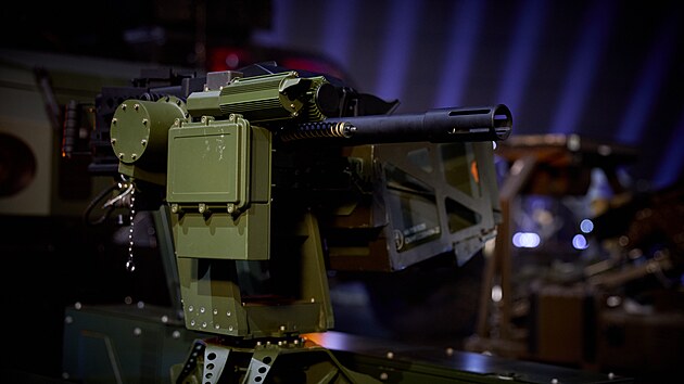 Ukrajinský robotický systém představený na Dni ukrajinských zbrojařů (13. dubna 2026)