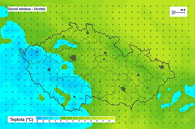 Rann&iacute; mrazy ve čtvrtek mohou po&scaron;kodit kvetouc&iacute; stromy.