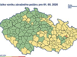 Riziko vzniku z&aacute;važn&eacute;ho pož&aacute;ru v p&aacute;tek 1. května