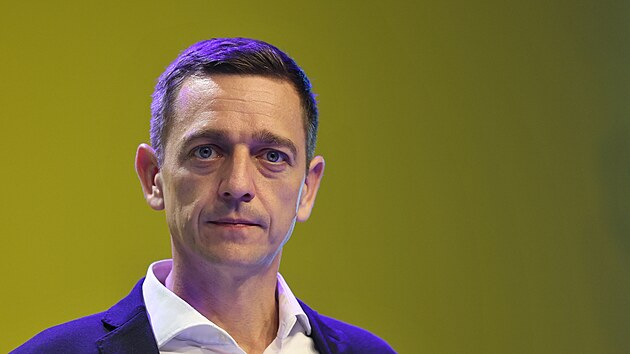 Nový předseda lidovců Jan Grolich na sjezdu v Ostravě (25. dubna 2026)