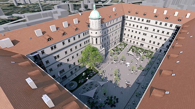 Vizualizace budouc&iacute; podoby obř&iacute; budovy někdej&scaron;&iacute;ch Han&aacute;ck&yacute;ch kas&aacute;ren v Olomouci, jež se probouz&iacute; k životu a d&iacute;ky nov&eacute;mu majiteli Richardu Salibovi stoj&iacute; na prahu velk&eacute; proměny za stamiliony.