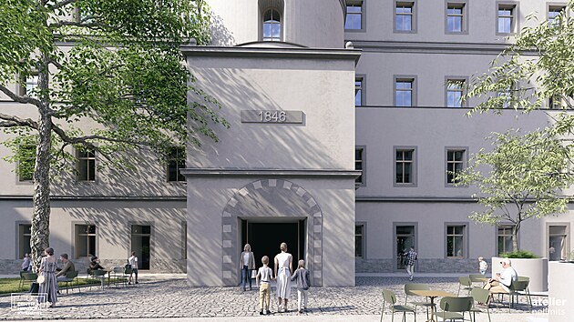 Vizualizace budouc&iacute; podoby obř&iacute; budovy někdej&scaron;&iacute;ch Han&aacute;ck&yacute;ch kas&aacute;ren v Olomouci, jež se probouz&iacute; k životu a d&iacute;ky nov&eacute;mu majiteli Richardu Salibovi stoj&iacute; na prahu velk&eacute; proměny za stamiliony.