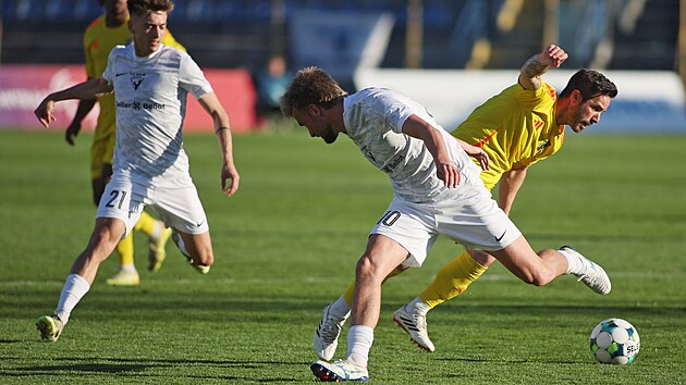 Momentka z druholigov&eacute;ho z&aacute;pasu mezi FC Vysočina a Vla&scaron;im&iacute;. (2. května 2026)