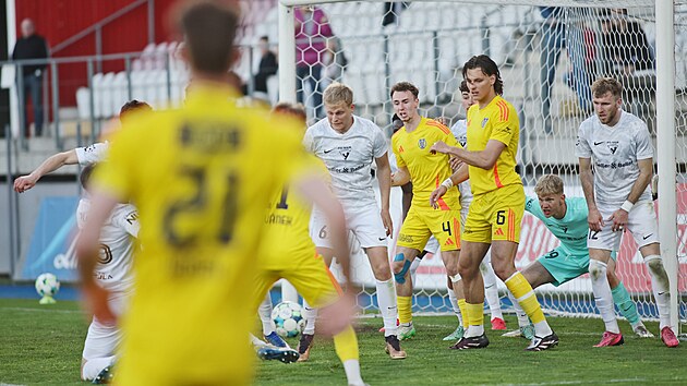 Momentka z druholigov&eacute;ho z&aacute;pasu mezi FC Vysočina a Vla&scaron;im&iacute;. (2. května 2026)