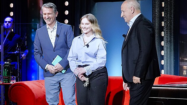 Vladim&iacute;r Kořen a jeho nejstar&scaron;&iacute; dcera Magdal&eacute;na v Show Jana Krause (květen 2026)