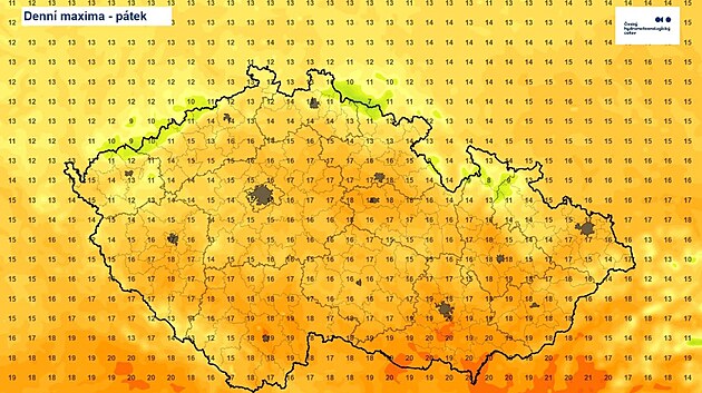 Denn&iacute; maxima p&aacute;tek 8. května 2026
