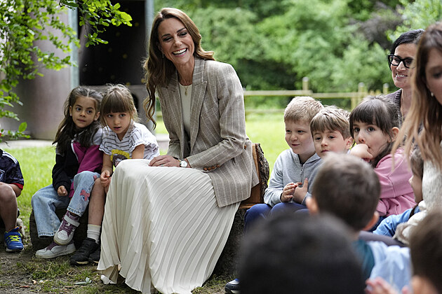 Britsk&aacute; princezna Kate nav&scaron;t&iacute;vila 14. května 2026 mateřskou &scaron;kolu Salvador...