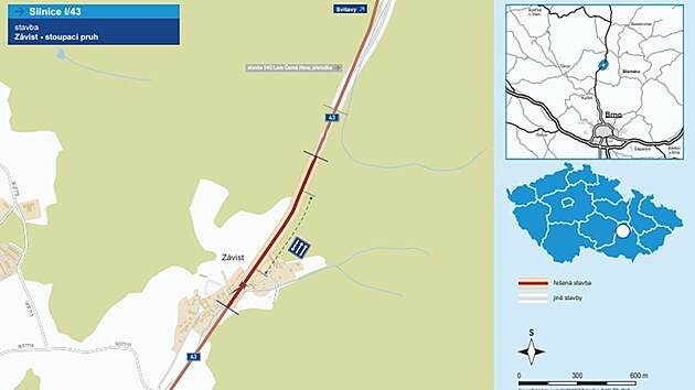 Letos na jaře chtěli silnič&aacute;ři zač&iacute;t s budov&aacute;n&iacute;m stoupac&iacute;ho pruhu na frekventovan&eacute;m tahu z Brna na Svitavy u Z&aacute;visti na Blanensku. Podle odhadů měla stavba a s n&iacute; i každodenn&iacute; komplikace pro des&iacute;tky tis&iacute;c řidičů trvat osm měs&iacute;ců. Jenže pr&aacute;ce nezačaly a nejsp&iacute;&scaron; ani brzy nezačnou.