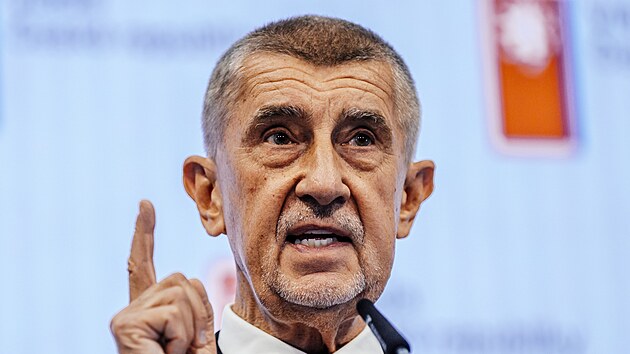 Tisková konference po jednání vlády. Na snímku premiér Andrej Babiš (ANO). (18. května 2026)