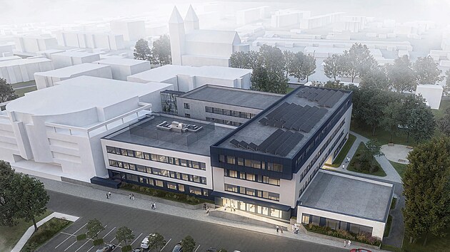 Vizualizace Pardubick&eacute;ho kraje ukazuje, jak bude rekonstruovan&aacute; Svitavsk&aacute; nemocnice vypadat po roce 2030.