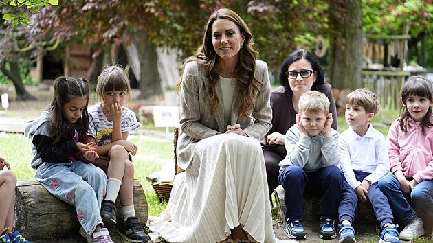 Britsk&aacute; princezna Kate nav&scaron;t&iacute;vila 14. května 2026 mateřskou &scaron;kolu Salvador...