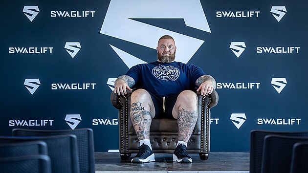 Islandský silák Hafthor Björnsson na akci Swaglift v Liberci (29. května 2026)