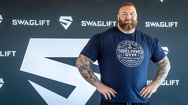 Islandský silák Hafthor Björnsson na akci Swaglift v Liberci (29. května 2026)